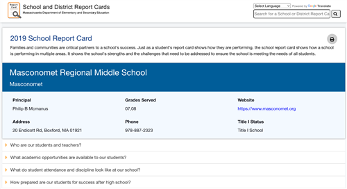 2019 School Report Card
